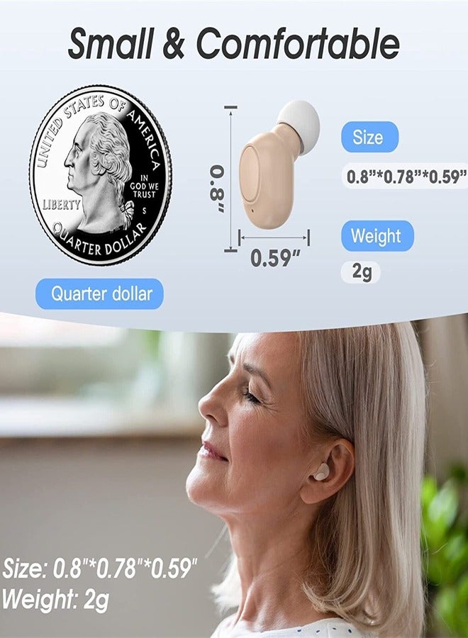 Hearing Amplifier Rechargeable Hearing Aids for Seniors Personal Sound Amplifier Adults Hearing Assist Devices with Charging Case - Image 3