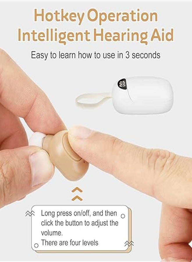 Hearing Amplifier Rechargeable Hearing Aids for Seniors Personal Sound Amplifier Adults Hearing Assist Devices with Charging Case - Image 4