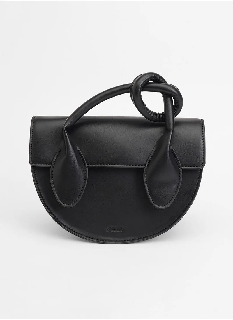 Haute Sauce The Hanging Knot Hand Bag - Onyx Black