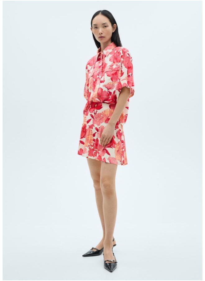 MANGO - Camelia-H Printed Short Sleeve Button Down Shirt - Image 1