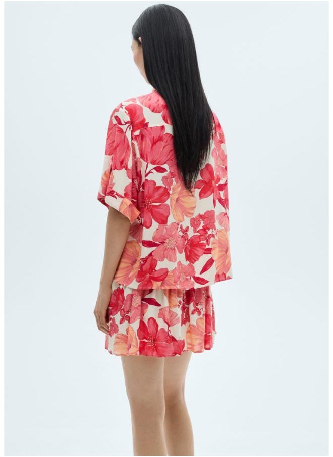 MANGO - Camelia-H Printed Short Sleeve Button Down Shirt - Image 1