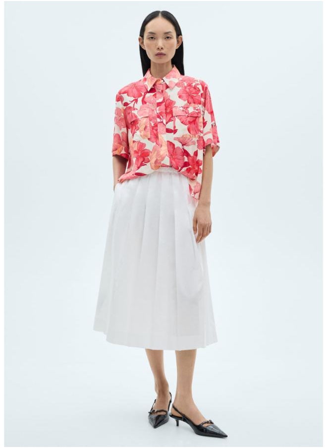 MANGO - Camelia-H Printed Short Sleeve Button Down Shirt - Image 1