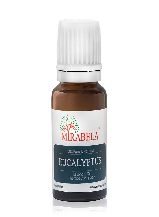 Mirabela Eucalyptus Essential Oil For Steam Inhalation, Hair Care, Cold Relief, Aromatherapy, Henna, 100% Pure, Natural, Undiluted Nilgiri Oil Steam Distilled Therapeutic Grade Essential Oil, 10 ml - Image 1