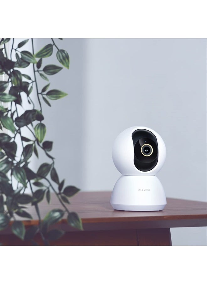 Xiaomi - Smart Camera C300, 2K Clarity, 360° Vision, AI Human Detection, F1.4 Large Aperture and 6P Lens, Enhanced Color Night Vision in Low Light, Full Encryption for Privacy Protection, White - Image 1