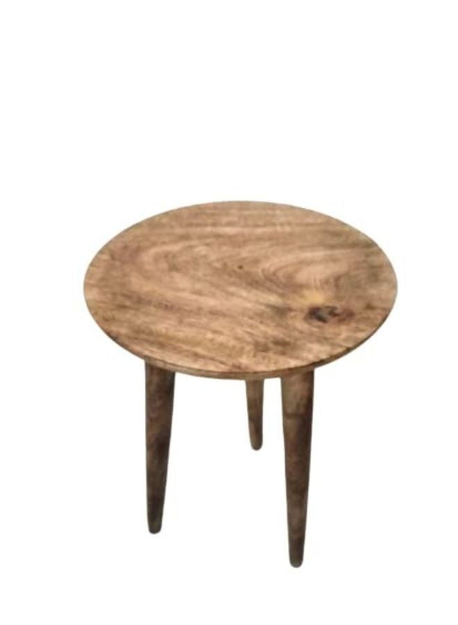 Wooden round side table/ end Table/ Wooden handmade Corner Table /Natural Wood stool/Garden, Living Room, Bedroom, Kitchen ,Home Décor Foot Stool for Speaker. - Image 2