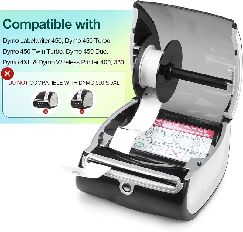 Labelife Compatible File Folder Labels Replace for Dymo Label 30327 (30576) 9/16" x 3-7/16" LW 1-Up Labels for 450, 450 Turbo, 450 Twin Turbo, 450 Duo, 4XL, 400 Printer, 6 Rolls - Image 3