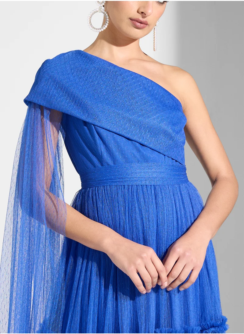 Iyra One Shoulder Tiered Maxi Dress
