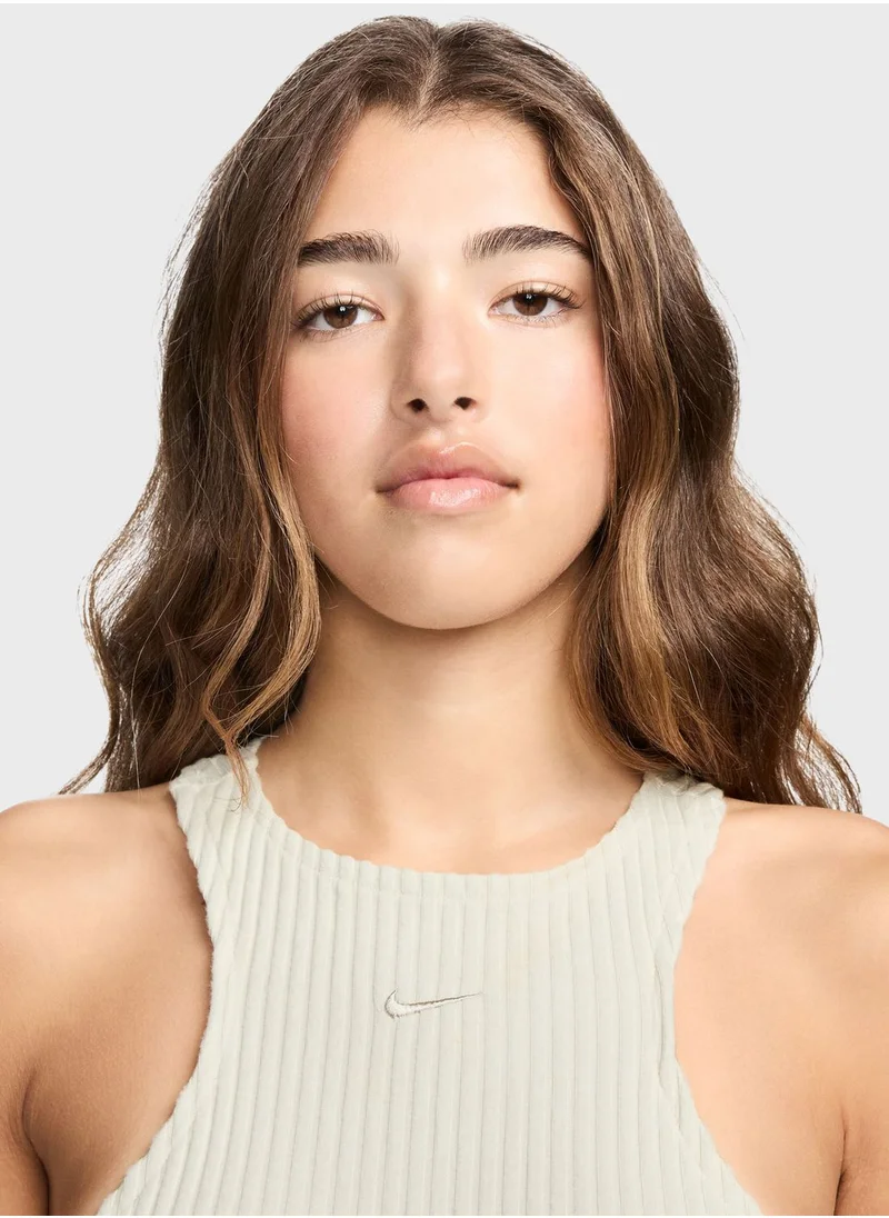 Nike Nsw Essential Ribbed Midi Dress