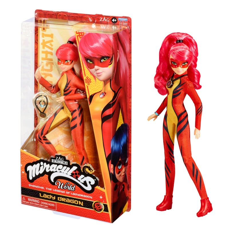 Miraculous دمية المعجزة ليدي دراجون من فيلم المعجزة شنغهاي 105 مع ملحقات من بلايميتس تويز - Image 3