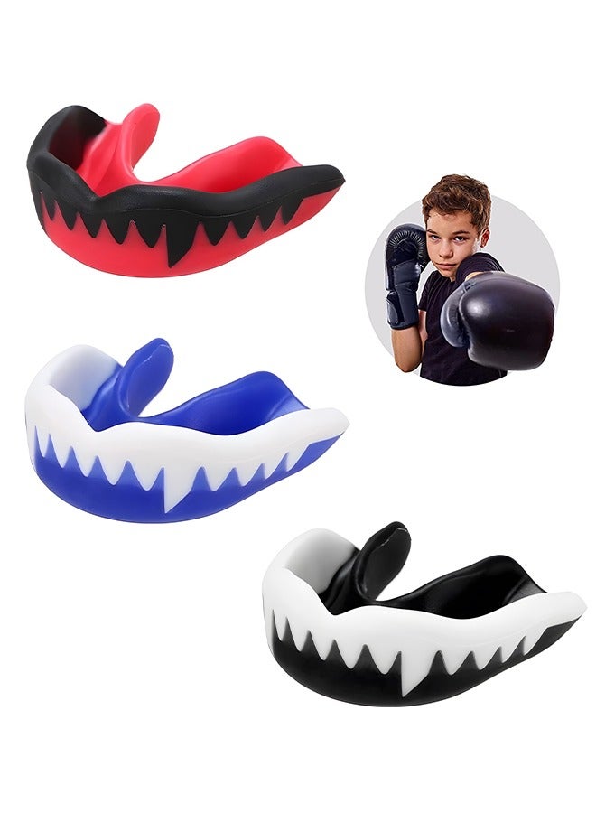 UETEEY 3 Pack EVA Mouthguards with Case, Sport Mouth Guards Mouthguard Gum Guard, Mouthguard Slim Fit for Boxing, Basketball, Hockey, Soccer - Image 1