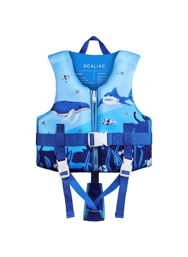 REALIKE Kids Swim Vest Toddler Floaties Adjustable Safety Strap Swimming Aids for Toddlers Children Float Swimsuit, Suitable for Age 2-10 Years/22-88lbs - Image 1