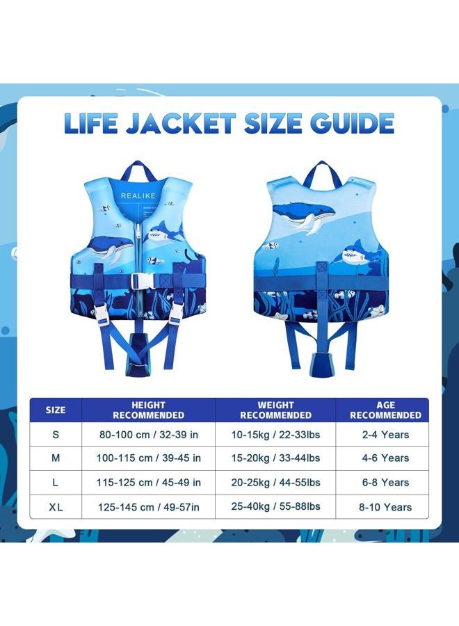 REALIKE Kids Swim Vest Toddler Floaties Adjustable Safety Strap Swimming Aids for Toddlers Children Float Swimsuit, Suitable for Age 2-10 Years/22-88lbs - Image 4