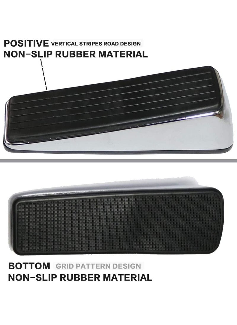 Metal Door Stop, Premium Rubber Heavy Door Stopper, Wedge Stopper, 1Pack, Suitable for Door Clearance of 0.4IN - 1.18IN (12mm-27mm)  - Image 4