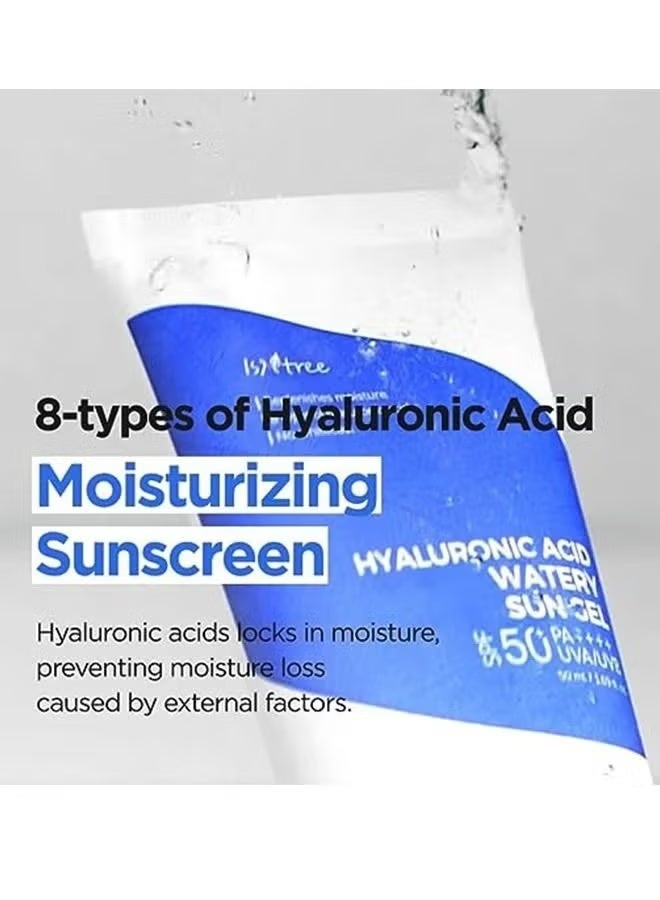 IsNtree Hyaluronic Acid Watery Sun Gel SPF50+ PA++++ 50ml - Image 4