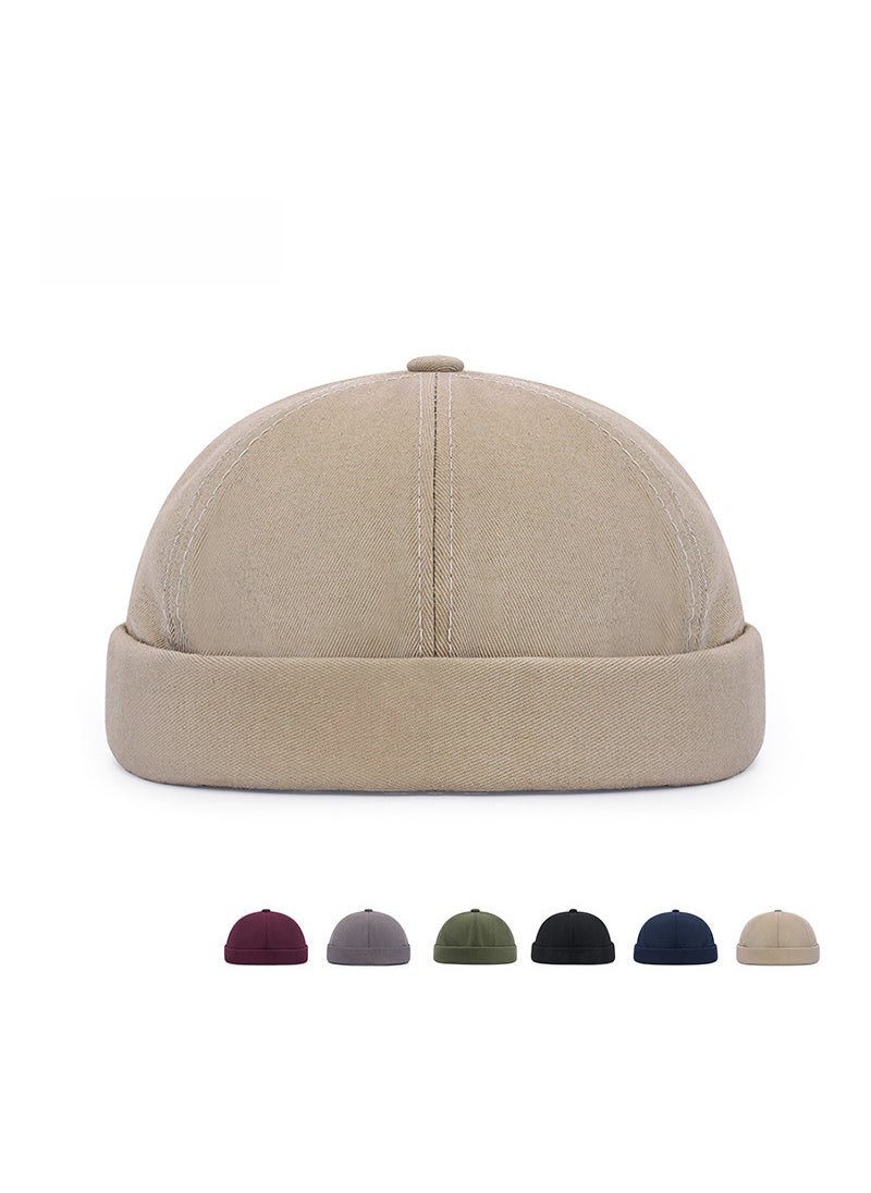 Generic Spring Vintage Hip-Hop Cap Pure Color Street Dance Japanese Hat Wine red  - Image 3