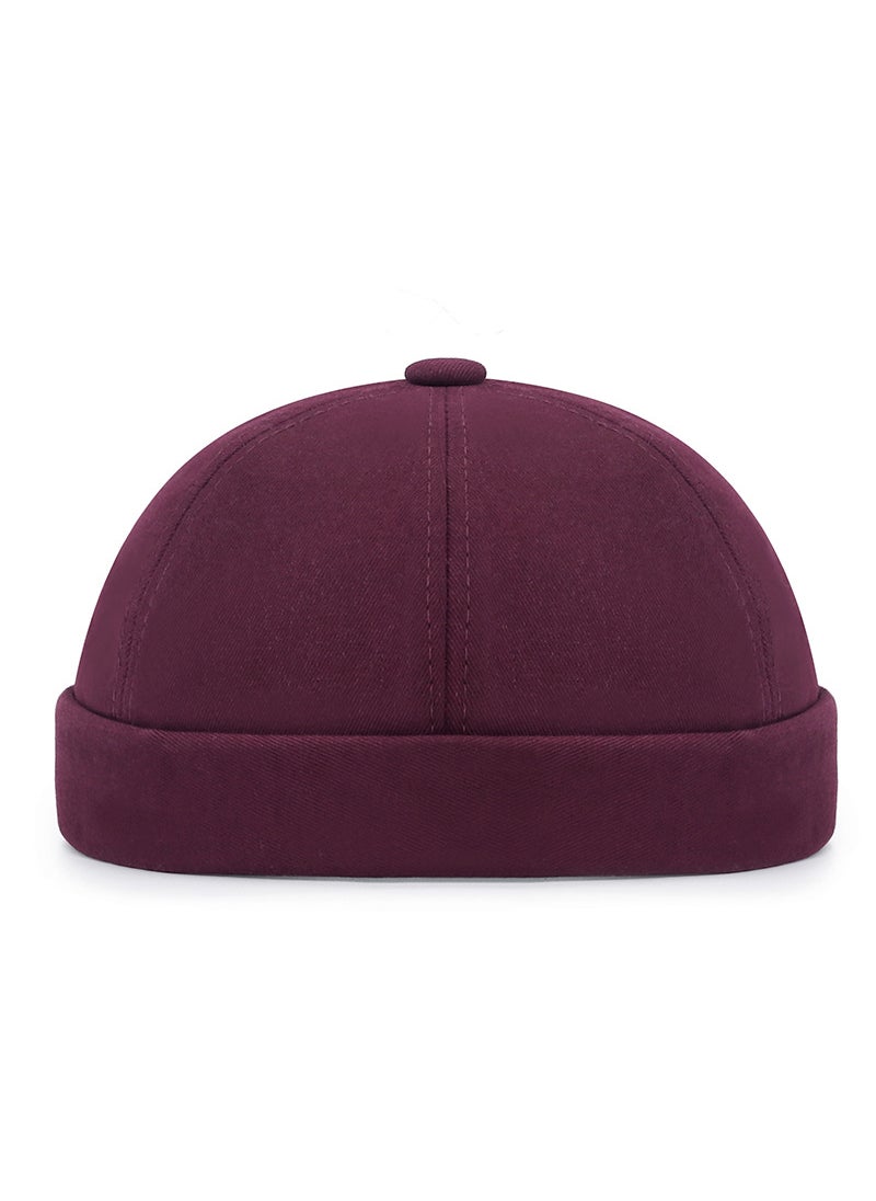 Generic Spring Vintage Hip-Hop Cap Pure Color Street Dance Japanese Hat Wine red  - Image 1