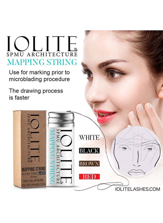 Microblading Eyebrow Mapping String Ultra Thin Black Bottled 10m ISMBL