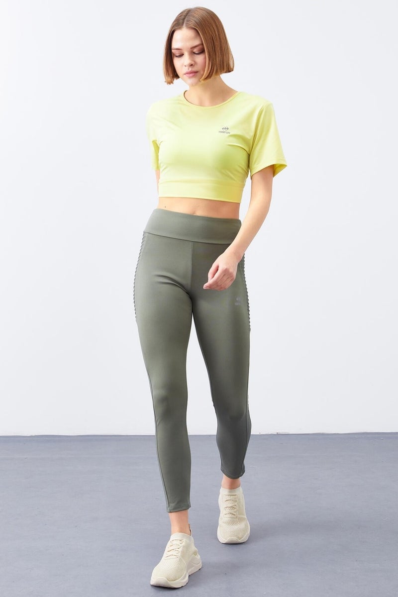 Tommy Life Çağla High Waist Slim Fit Skinny Leg Women's Leggings - 94568  - Image 3