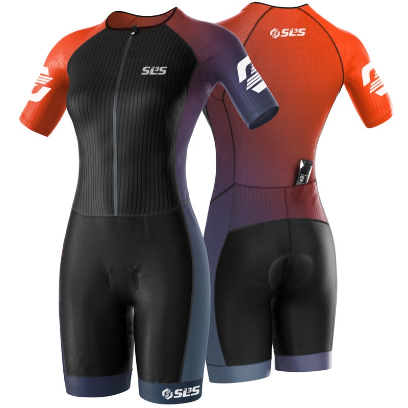 SLS3 Triathlon Suits Women Elite Aero Sleeved Tri Suit Women Trisuit QuickDry Italian Chamois Ready for Any Distance Nova Medium - Image 2
