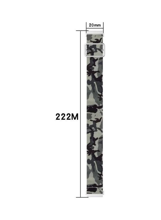 NIBEMINENT Adjustable Elastic Printing Replacement Watchband 20mm For Samsung Galaxy Watch Active2 / Active Rhododendron - Image 4