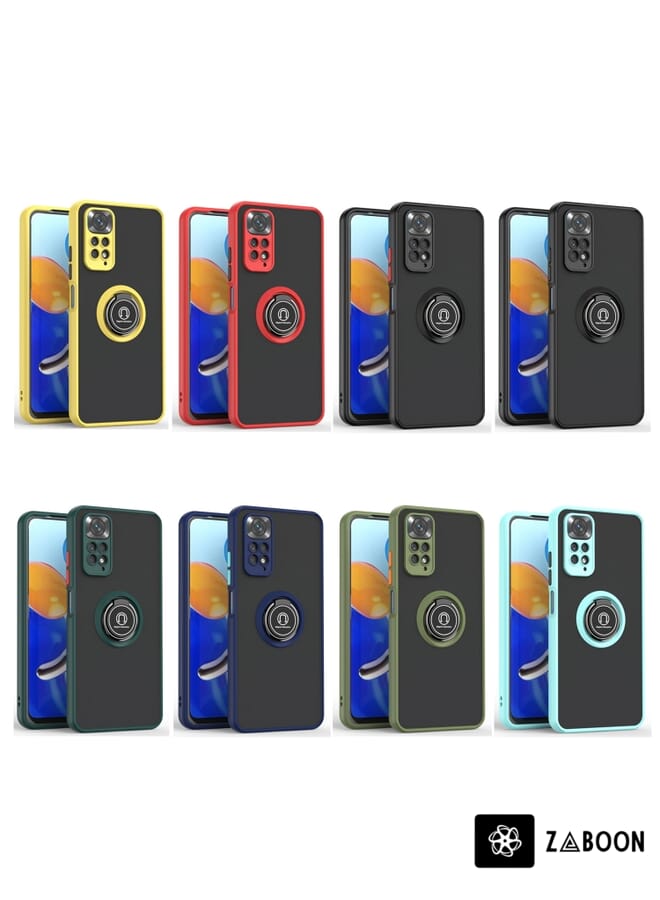 Zaboon غطاء حماية لهاتف شاومي ريدمي نوت 11 برو 4G / 5G Q شادو 1 سلسلة TPU + PC مع حامل حلقة - Image 2