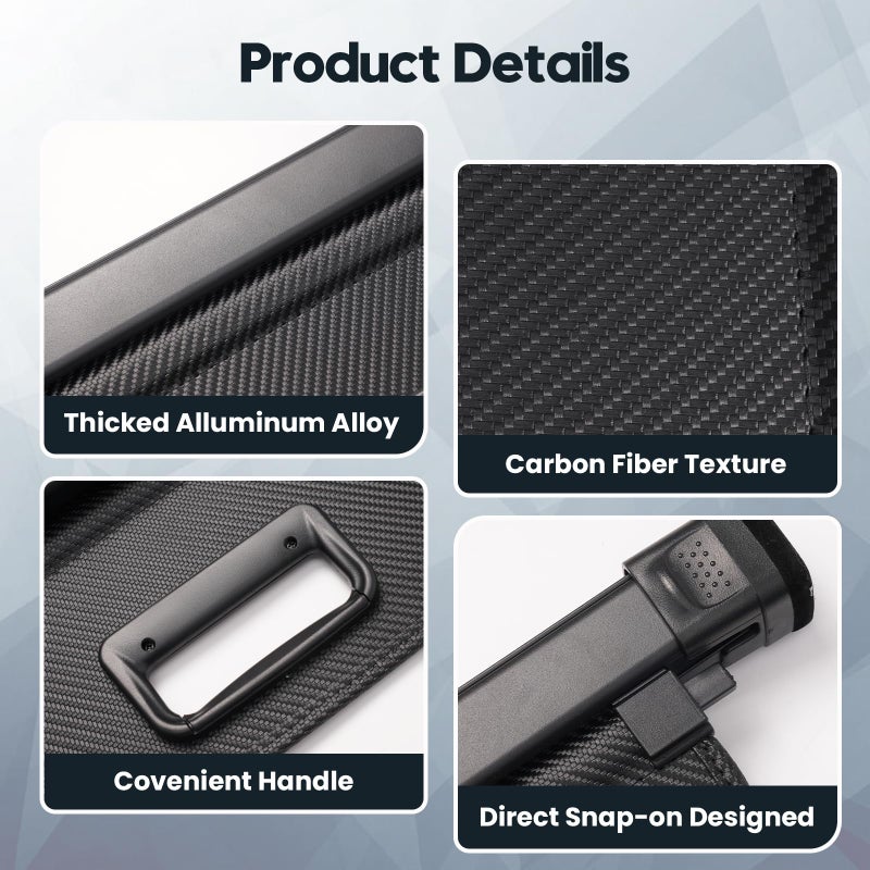 Powerty Retractable Cargo Cover for Toyota RAV4 2019-2025, Carbon Fiber Trunk Cover for RAV4 Privacy Screen Rear Security Shade for RAV4 Accessories - Image 5