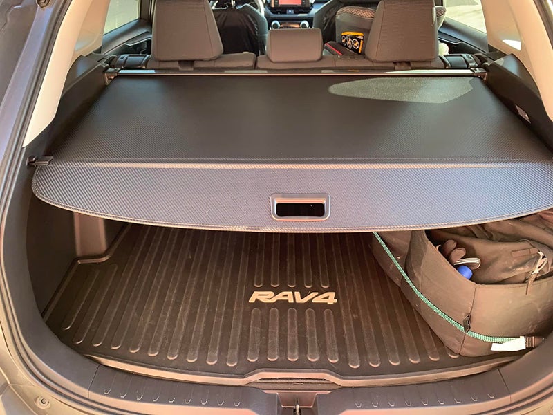 Powerty Retractable Cargo Cover for Toyota RAV4 2019-2025, Carbon Fiber Trunk Cover for RAV4 Privacy Screen Rear Security Shade for RAV4 Accessories - Image 3