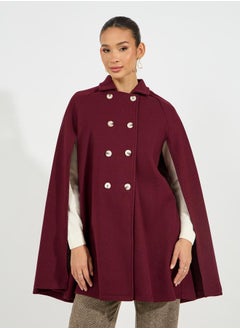 Oversized Longline Wool Like Cape Coat