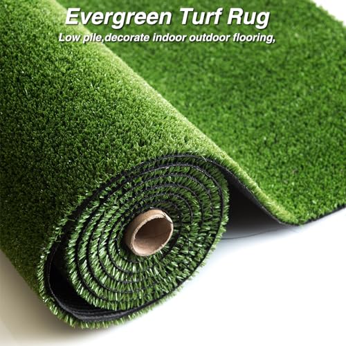 XLX TURF Outdoor Artificial Grass Rug 4FT X 4FT, Green Synthetic Turf Floor Mat for Balcony, Patio, Yard, Pets Dogs Grass Pad - Image 3