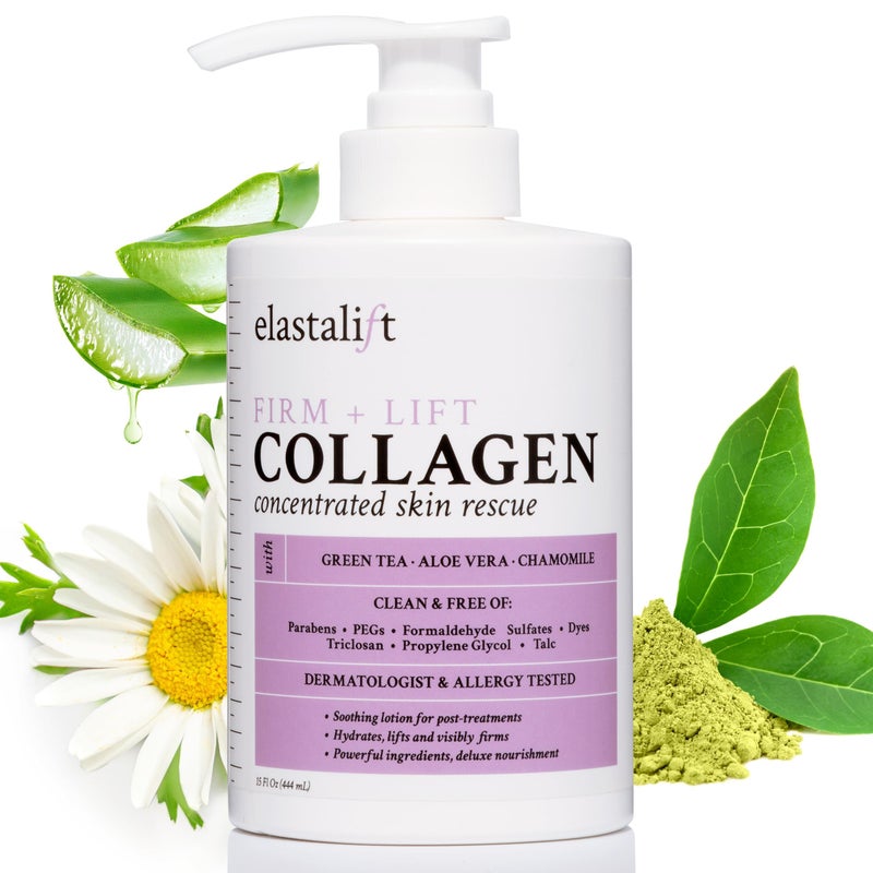 Elastalift Collagen Cream Skin Care Face Lotion  Body Lotion  Fragrance Free Skin Tightening Cream Collagen Firming Lotion Body Moisturizer For Crepey Skin Stretch Marks  Cellulite 15 Fl Oz