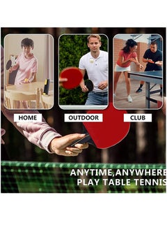 Arabest Ping Pong Paddles Set, Professional Table Tennis Paddles Kit with 2 Table Tennis Rackets, 3 Ping Pong Balls and Portable Case, Ping Pong Rackets for Indoor & Outdoor Games  - Image 2