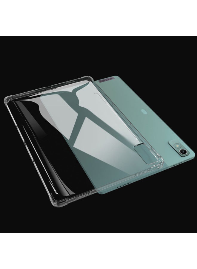 Applicable To Lenovo Tablet Small PadPro Protective Case 12.7 TabP12 Four-corner Airbag Drop-resistant Transparent 2023-Color:Transparent 【airbag Drop-resistant】-Applicable Model:Xiaoxin Pad11 (J606F) - Image 1