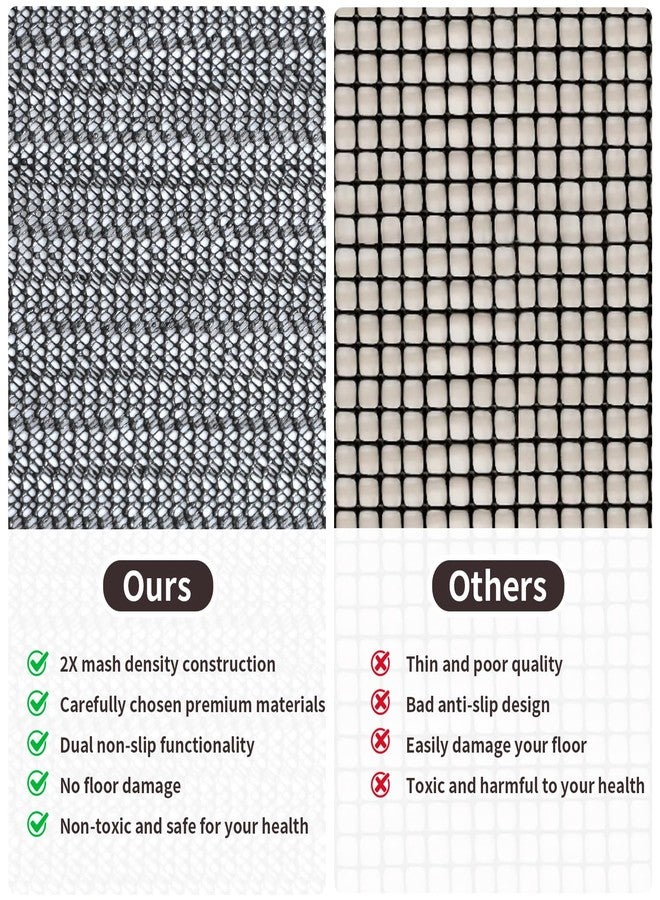 PureFit 5x7 Rug Pad Gripper for Hardwood Tile Floors Carpet, Anti Slip Rug Grips, Dual Dense Non Slip Rug Pads Mats - Image 4