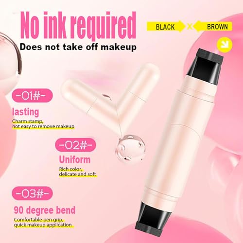 Bekoeen 2PCS Gel Eyeliner Pencil Set Foldable Black Brown Eyeliner Stamp Waterproof Eye Liner Pencils SmudgeProof eye liner Pen for Beginners Easily Draw Exquisite Makeup Look - Image 3