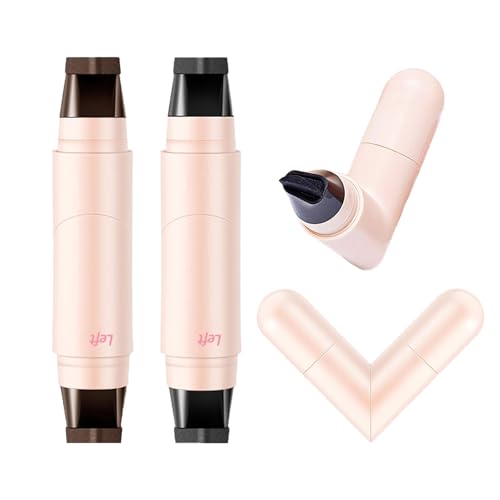 Bekoeen 2PCS Gel Eyeliner Pencil Set Foldable Black Brown Eyeliner Stamp Waterproof Eye Liner Pencils SmudgeProof eye liner Pen for Beginners Easily Draw Exquisite Makeup Look - Image 1