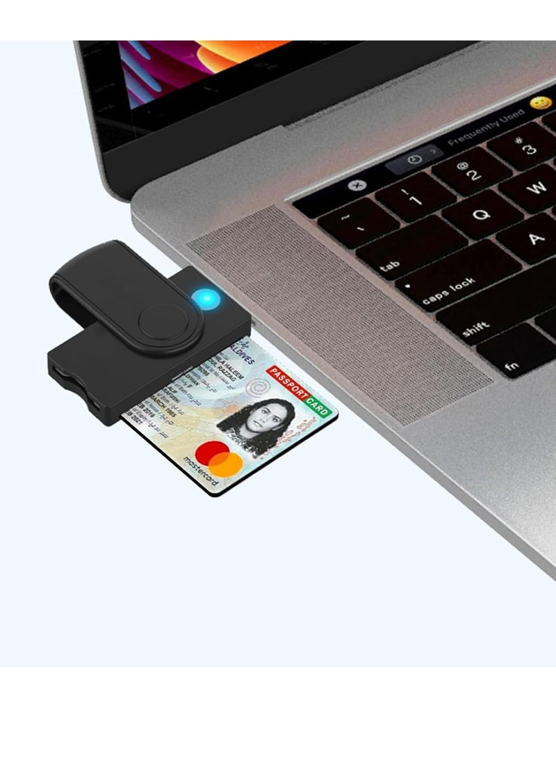 Generic - USB 2.0 Smart Card Reader, High Capacity 5 in 1 Adapter for SIM, SD, TF, ID, IC Cards, Compatible with Windows, Linux/Unix, MacOS X, Efficient and Reliable Data Reader - Image 1