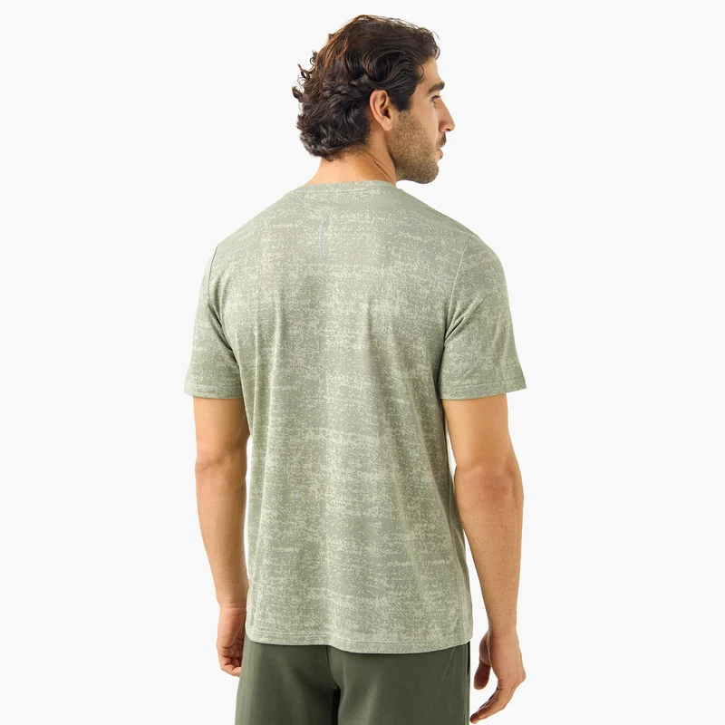 ADOT by Splash Textured Crew Neck Performance T-shirt