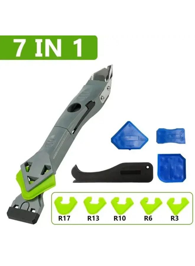 7 In 1 Multi Functional Caulking Set With Replaceable Radius Scrapers Sealant Finisher - Image 1