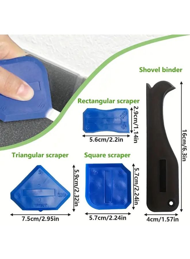 7 In 1 Multi Functional Caulking Set With Replaceable Radius Scrapers Sealant Finisher - Image 4