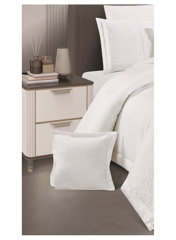 مارك مفرش نفرين فخم ملكي عرائسي نفرين بتصميم الدانتيل من خامه الميكروفايبر مقاس 240*260 سم - Image 2