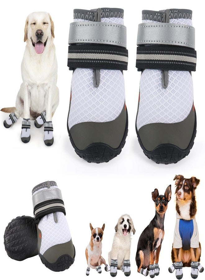TEWIWAP Dog Shoes for Large Small Medium Dogs, Dog Boots & Paw Protectors to Prevent Licking, Anti-Slip Dog Booties with Reflective for Hot Pavement, Outdoor Hiking, Hardwood Floors, Winter Snow (Size 3) - Image 1