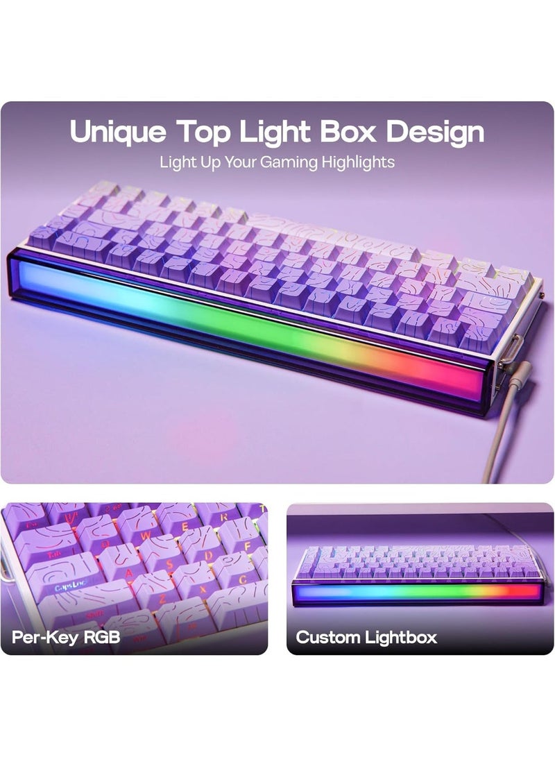EPOMAKER Aula Hero68 HE Wired Magnetic Gaming Keyboard, 0.01mm Adjustable Actuation, Rapid Hall Effect Switch, 8kHz Polling, 5-Layer Sound Dampening, RGB Box & Backlight (White Lighthouse) - Image 3