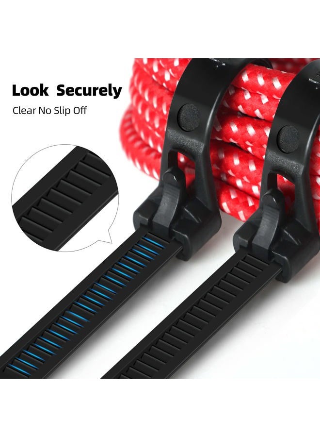 VTECHOLOGY 100Pcs 12 Inch Reusable Heavy Duty Industrial Zip Toes,Releasable Black Cable Ties, Nylon Adjustable Tie wrap,Reusable Zip Toes Tie Straps For Garden Plant Secure Vine, Home, Office Use - Image 3