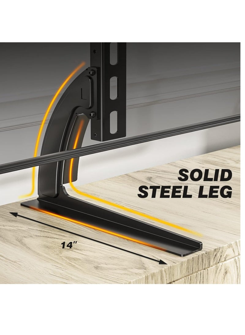 "Universal TV Stand Mount by 5Rcom: Versatile Tabletop Stand for 22-65 inch Flat Screen TVs - Adjustable Height, Holds up to 88lbs - Compatible with Plasma, LCD, LED TVs - Max VESA 800 x 500mm - Stabl - Image 4