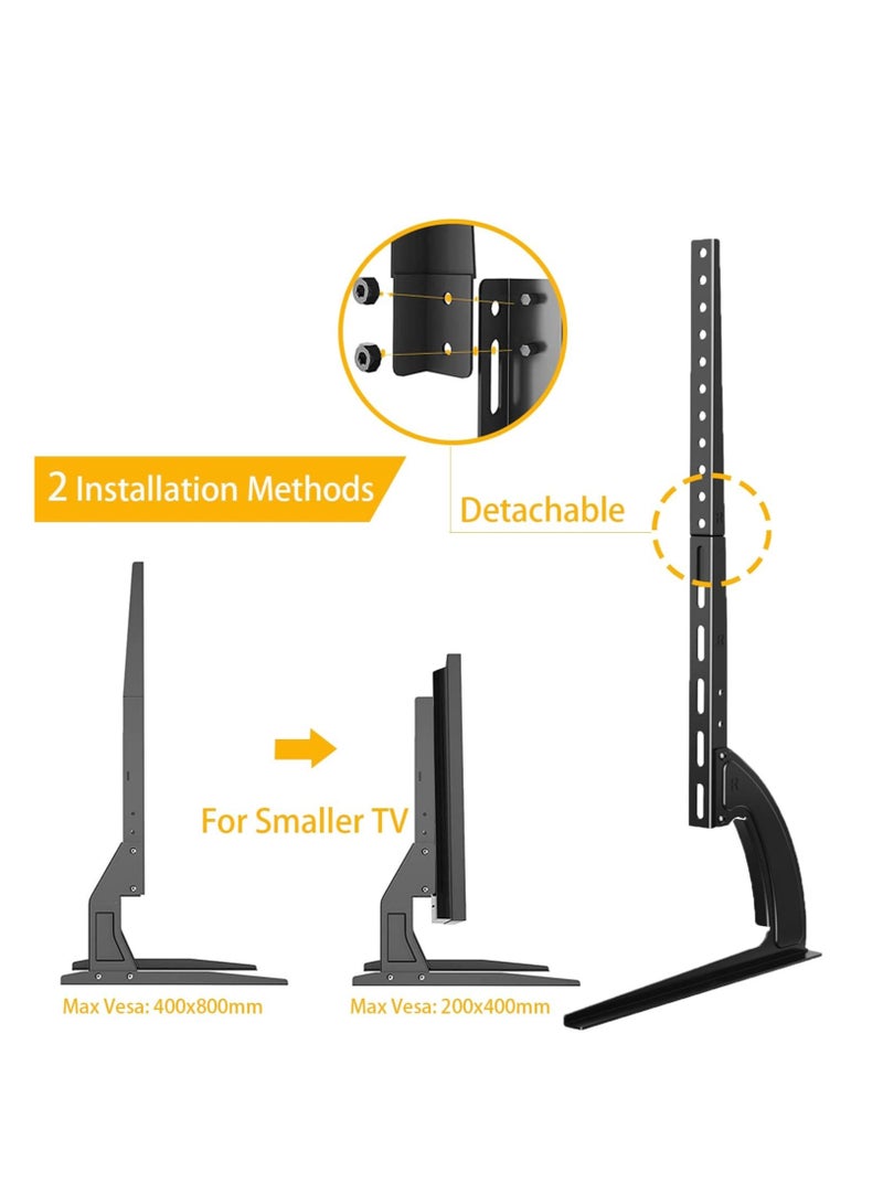 "Universal TV Stand Mount by 5Rcom: Versatile Tabletop Stand for 22-65 inch Flat Screen TVs - Adjustable Height, Holds up to 88lbs - Compatible with Plasma, LCD, LED TVs - Max VESA 800 x 500mm - Stabl - Image 5