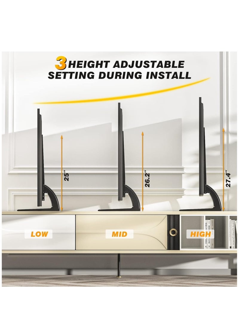 "Universal TV Stand Mount by 5Rcom: Versatile Tabletop Stand for 22-65 inch Flat Screen TVs - Adjustable Height, Holds up to 88lbs - Compatible with Plasma, LCD, LED TVs - Max VESA 800 x 500mm - Stabl - Image 3