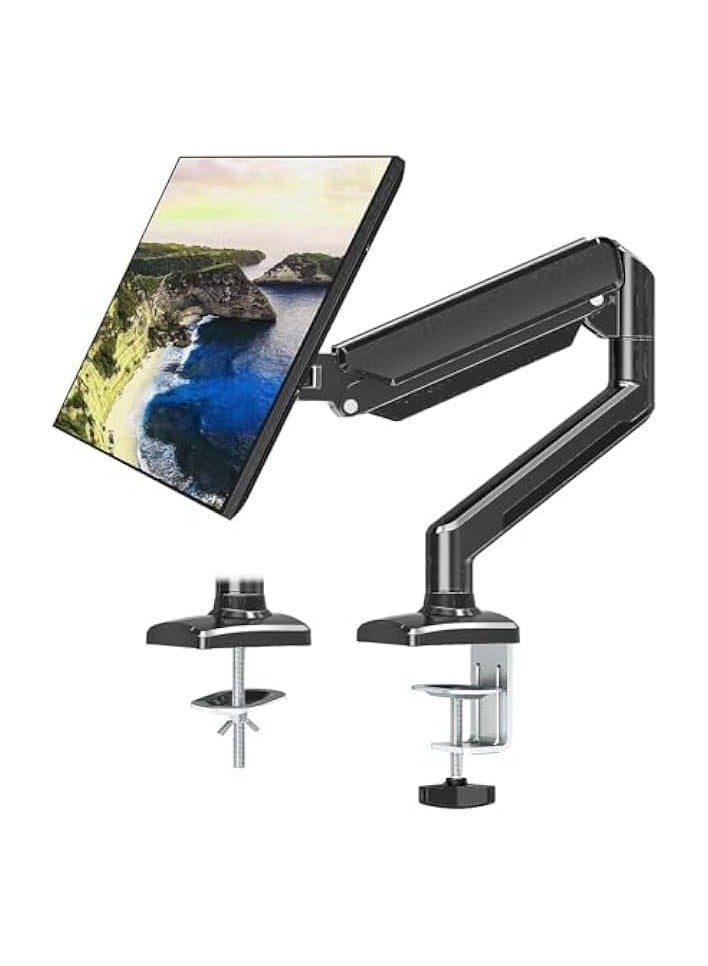 erorex Single Monitor Mount, Monitor Arm Desk Mount Stand, Upgraded Desk Arm, Adjustable Fits Monitors Weight Capacity up to 20 lbs with Gas Spring for 13-32'' Monitors(Within 4.4lbs to 19.8lbs) - Image 1