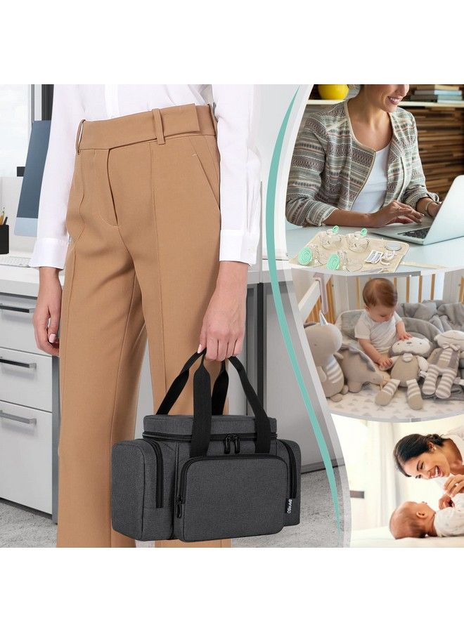 BAFASO Insulated Wearable Breast Pump Bag (With A Waterproof Pad) Compatible With Momcozy Willow And Elvie Wearable Breast Pump Carrying Case Black - Image 5