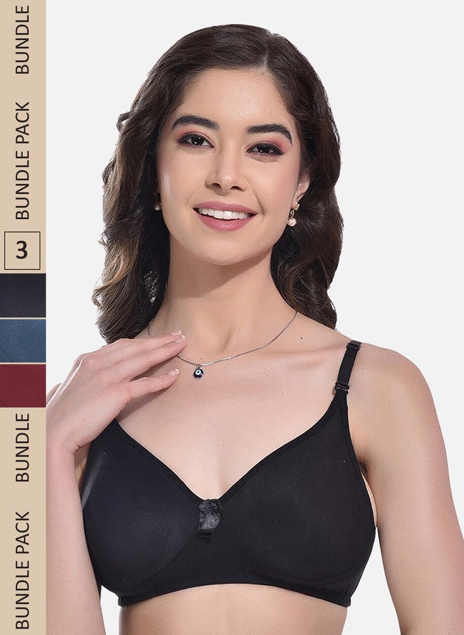 FIMS Pack Of 3 Full Coverage Bra With All Day Comfort - Image 1