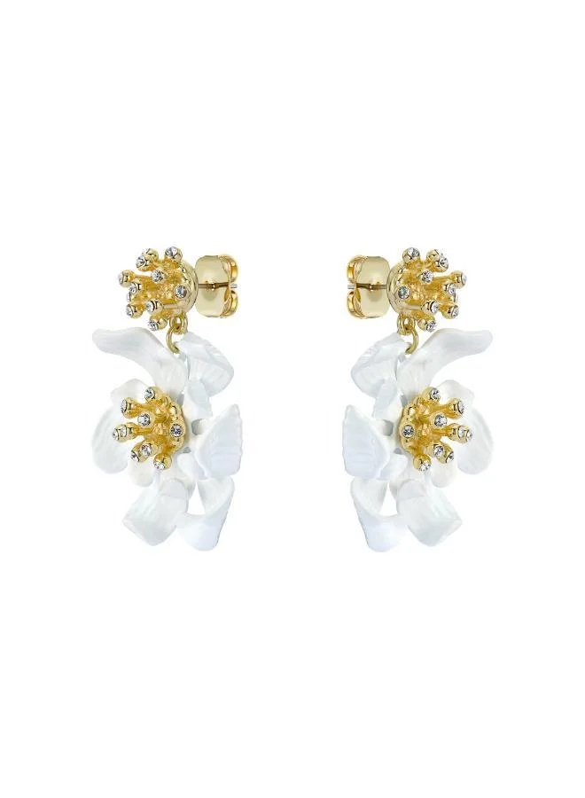Ted Baker FULVA: Furled Flower Enamel Drop Earrings